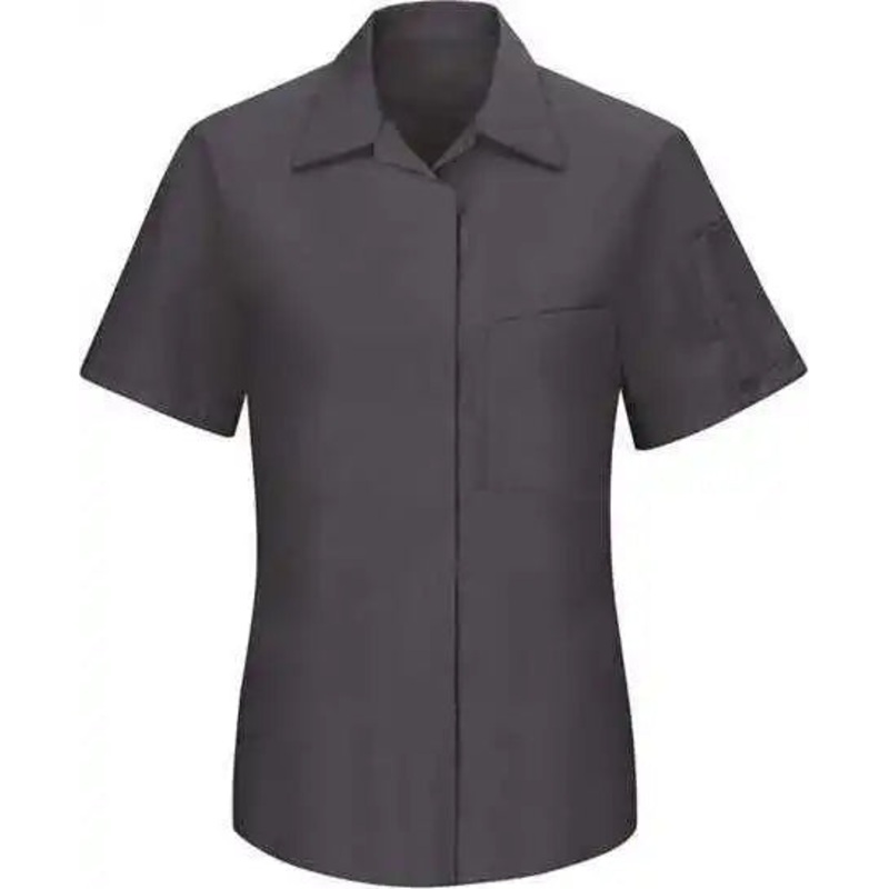 Red Kap SY41 Women’s Performance Plus Short Sleeve Shop Shirt with Oilblok Technology – Charcoal Yellow