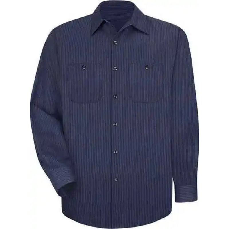 Red Kap SP14L Industrial Work Shirt Long Sizes – NL-Navy Light Blue