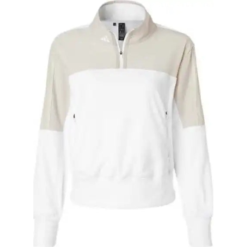 Adidas A601 Women’s Fleece Quarter-Zip Pullover – Alumina
