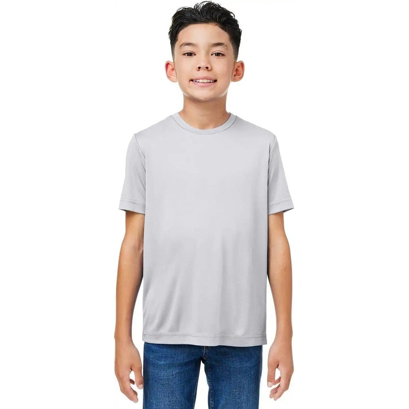 CORE365 CE10Y Youth Capital Performance T-Shirt – PLATINUM