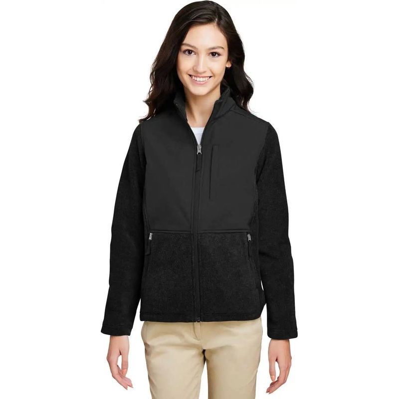 CORE365 CE890W Ladies’ Journey Summit Hybrid Full-Zip – BLACK