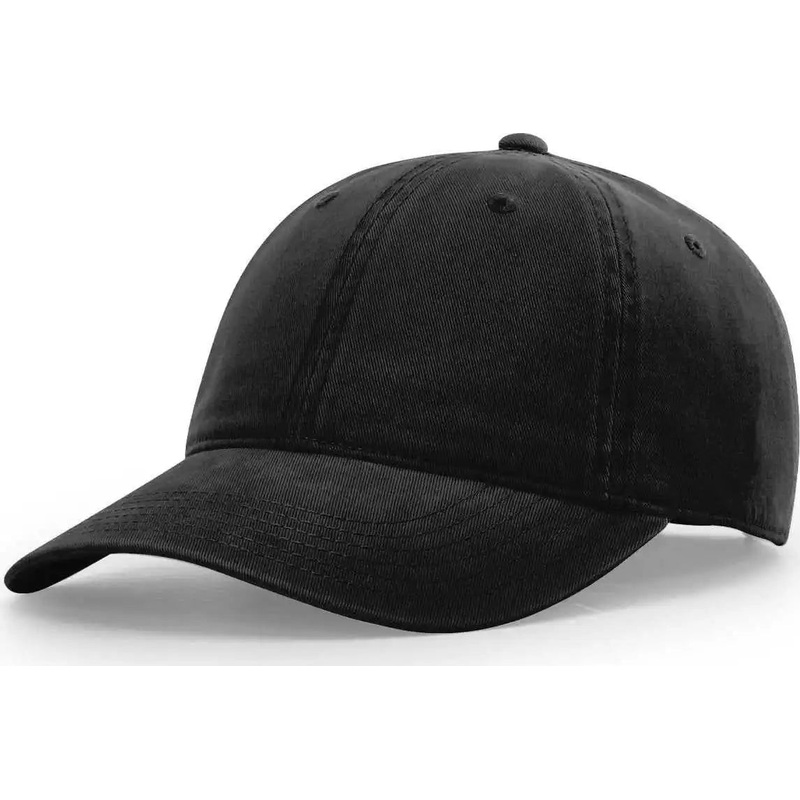 Richardson 326 Brushed Canvas Dad Caps – Black