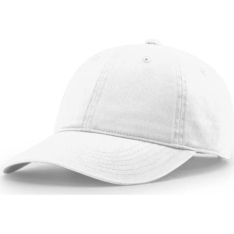 Richardson 326 Brushed Canvas Dad Caps – White