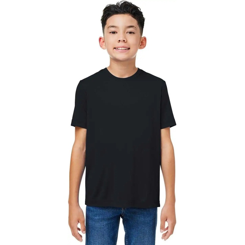 CORE365 CE10Y Youth Capital Performance T-Shirt – BLACK