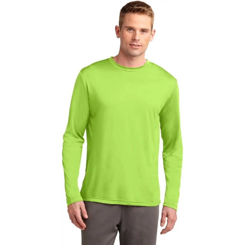 Sport-Tek TST350LS Tall Long Sleeve PosiCharge Competitor Tee – Lime Shock