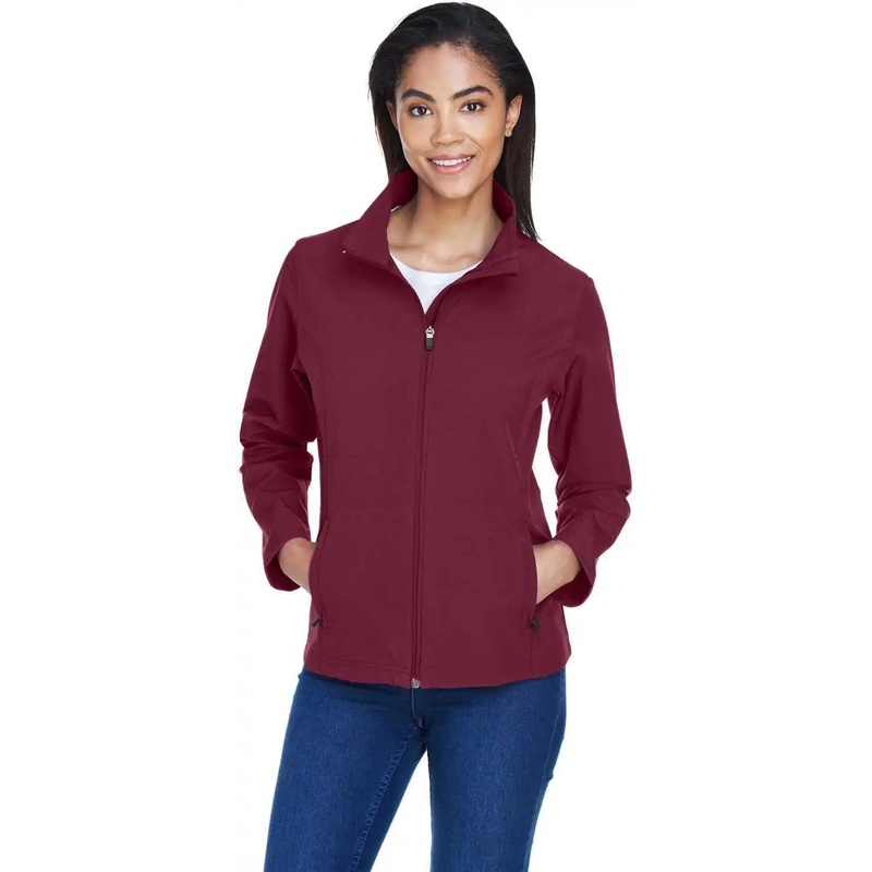 Team 365 TT80W Ladies’ Leader Soft Shell Jacket – Sport Maroon