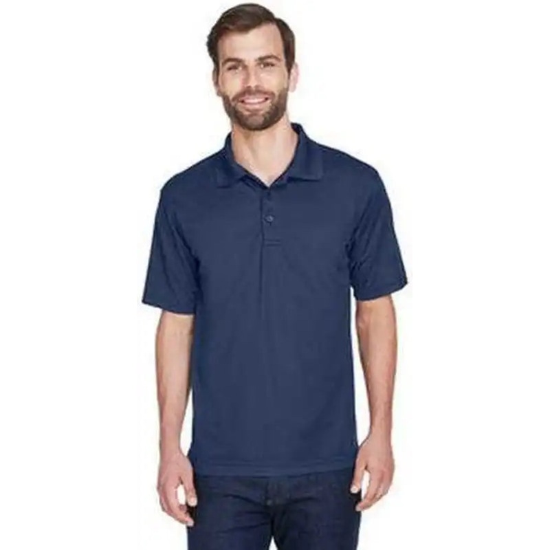 Ultraclub 8210T Men’s Tall Cool & Dry Mesh Pique Polo – Navy