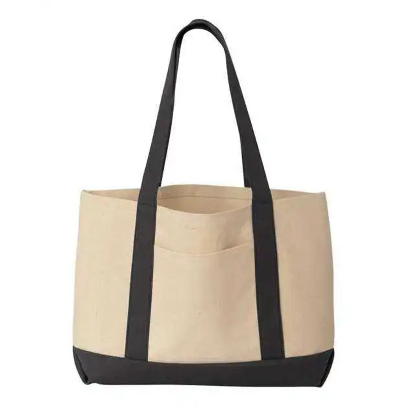Liberty Bags 8869 Leeward Boater Tote – Natural Black