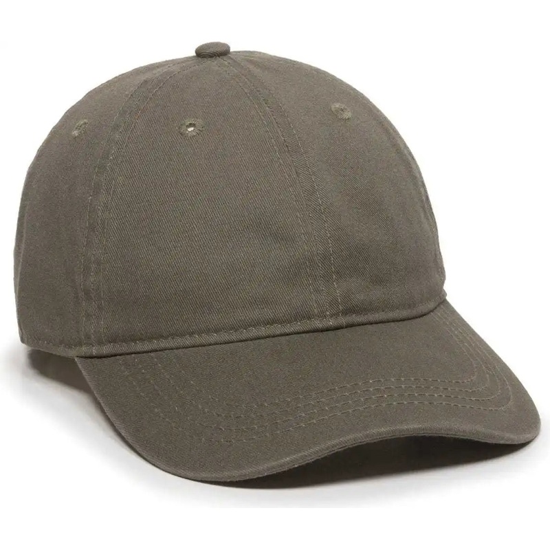 OC Sports GWT-111 Adjustable Strap Garment Wash Cotton Cap – Olive