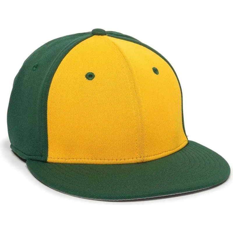 OC Sports TGS1930X Proflex Bamboo Charcoal Flat Visor Cap – Gold Dark Green