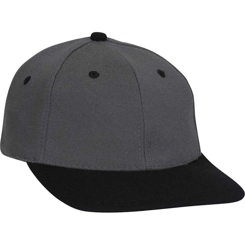 OTTO 11-194 Stretchable Wool Blend Low Profile Pro Style Cap – Black Charcoal Gray