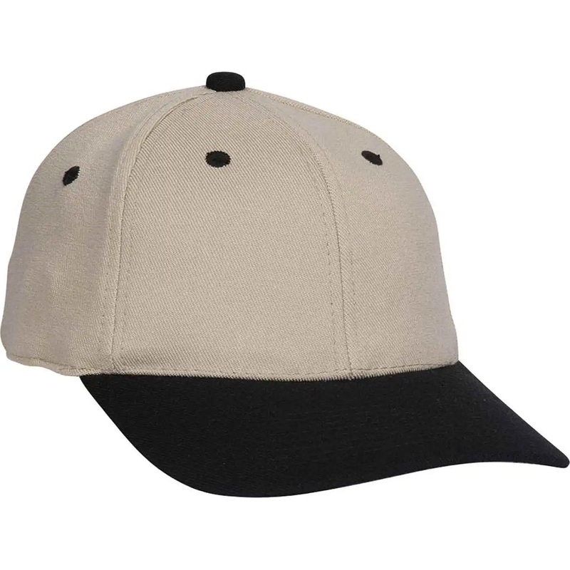 OTTO 11-194 Stretchable Wool Blend Low Profile Pro Style Cap – Black Khaki