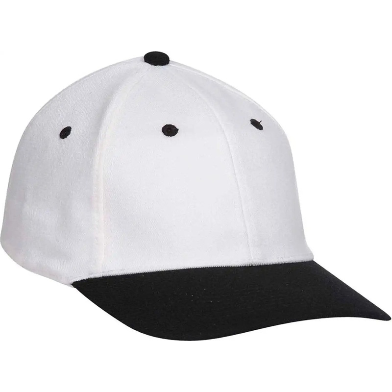 OTTO 11-194 Stretchable Wool Blend Low Profile Pro Style Cap – Black White