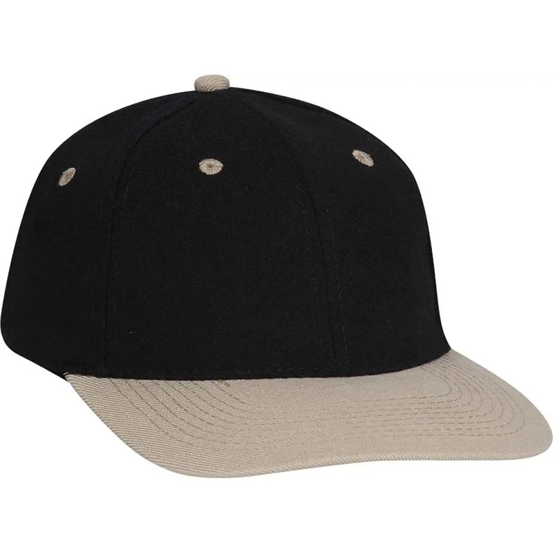 OTTO 11-194 Stretchable Wool Blend Low Profile Pro Style Cap – Khaki Black