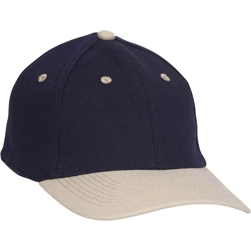 OTTO 11-194 Stretchable Wool Blend Low Profile Pro Style Cap – Khaki Navy