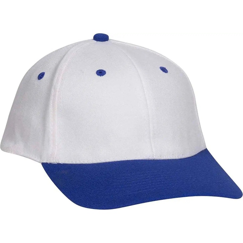 OTTO 11-194 Stretchable Wool Blend Low Profile Pro Style Cap – Royal White