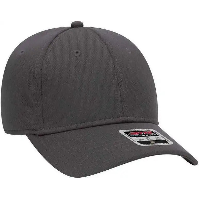 OTTO 19-1122 Sweatband 6 Panel Low Profile Baseball Cap – Charcoal Gray