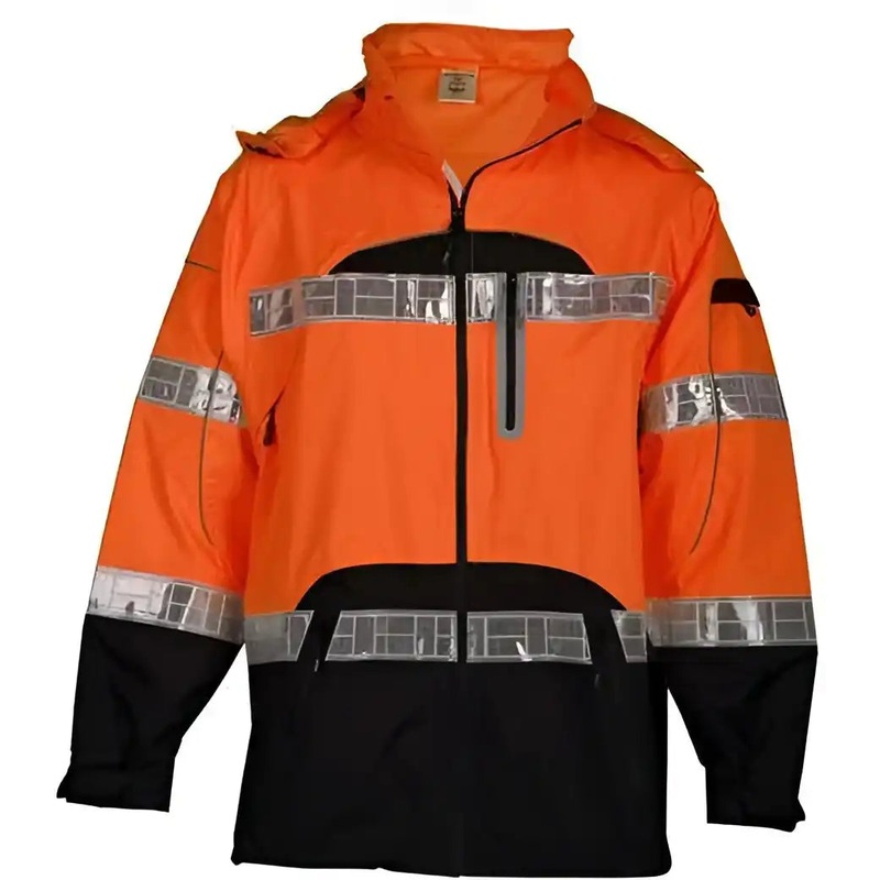 Kishigo RWJ106-107 Premium Black Series Rainwear Jacket – Orange