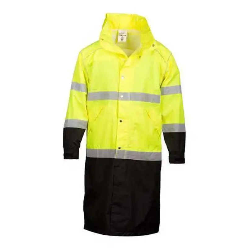 Kishigo RWJ108-109 Premium Brilliant Series Long Rain Coat – Lime