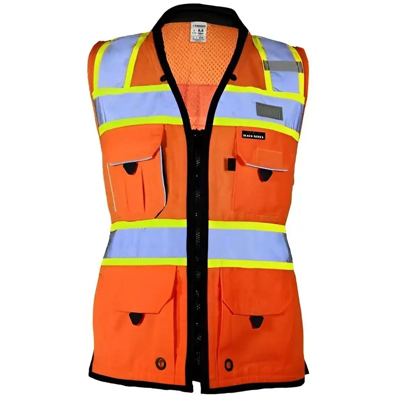 Kishigo S5021-5022 Premium Black Series Women’s Heavy Duty Surveyors Vest – Orange