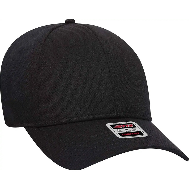 OTTO 19-1284 OTTO Comfy Fit 6 Panel Low Profile Baseball Cap – Black