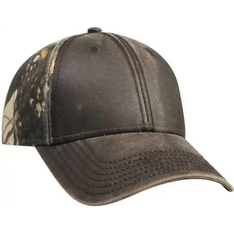OTTO 78-1130 Camouflage 6 Panel Low Profile Baseball Cap – Dark Brown Khaki Black Dark Green