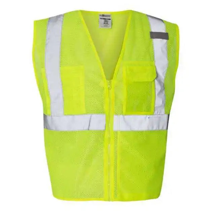 Kishigo 1532-1533 Clear ID Vest with Zipper Closure – Lime