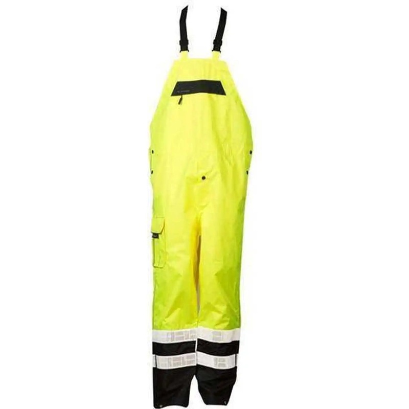 Kishigo RWB106-107 Premium Black Series Rainwear Bib – Lime