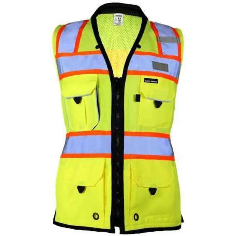 Kishigo S5021-5022 Premium Black Series Women’s Heavy Duty Surveyors Vest – Lime