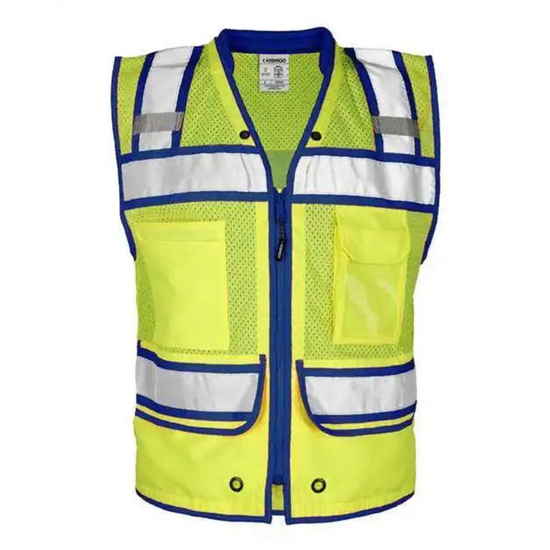 Kishigo S5042-5046 Color Contrast High Performance Surveyors Vest – Lime Royal Blue – S5042