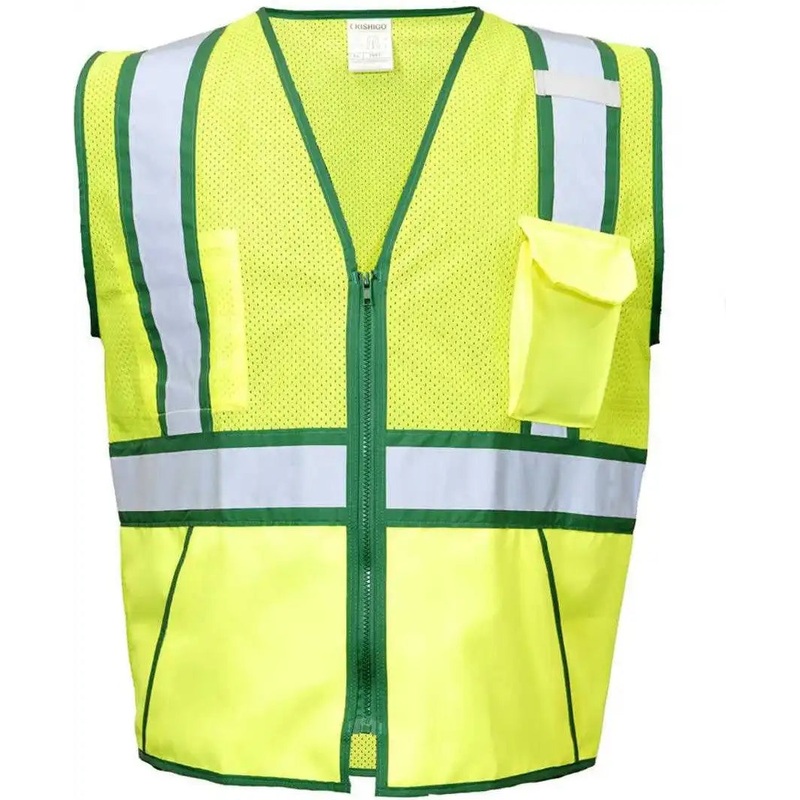 Kishigo 1595-1598 Standard Contrast Vest – Lime Green