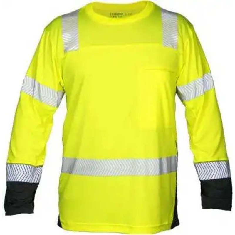Kishigo 9177 Premium Black Series Cool Touch Class 2 Long Sleeve T-Shirt – Lime