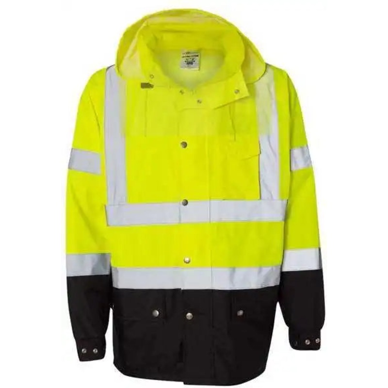 Kishigo RWJ102-103 Storm Cover Waterproof Rain Jacket – Lime