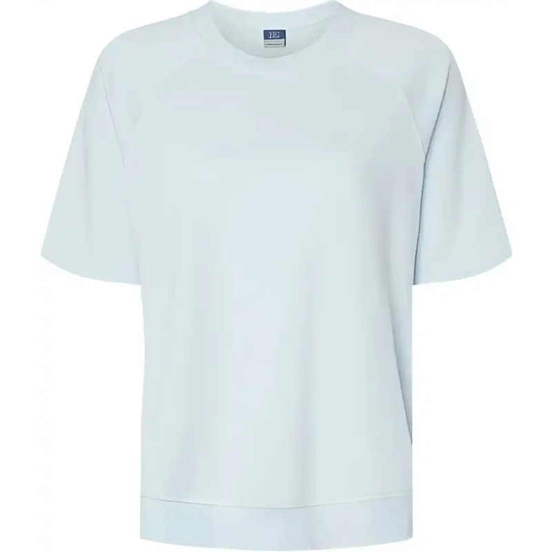 MV Sport W23711 Women’s French Terry Short Sleeve Crewneck Pullover – Arctic Blue