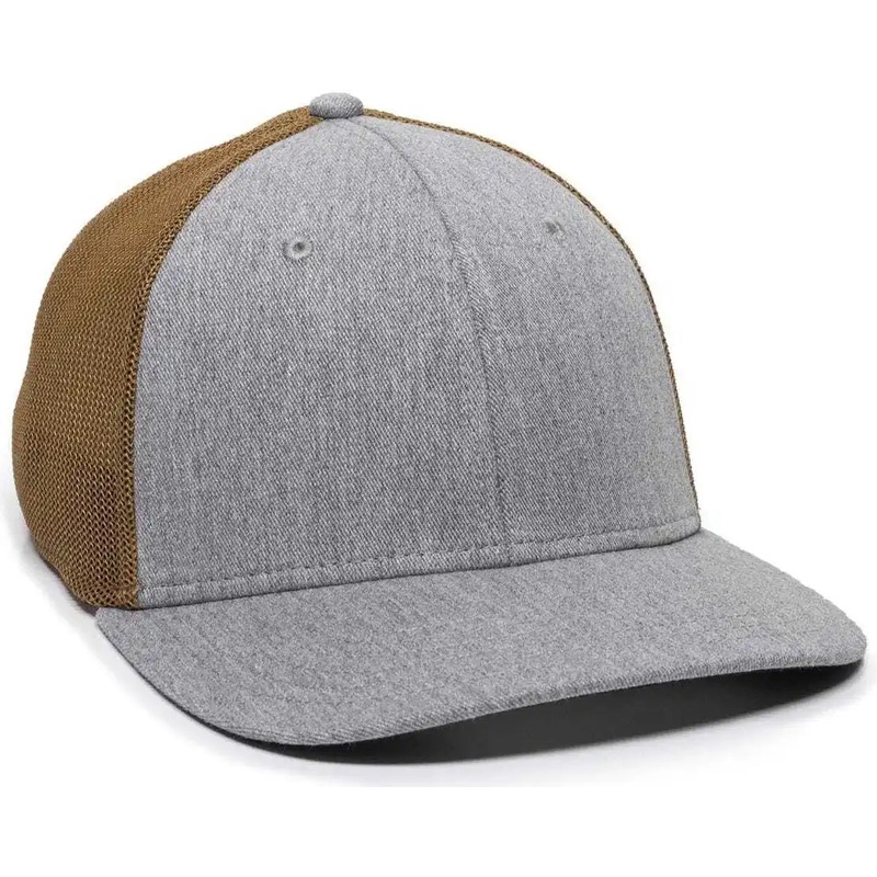 OC Sports RGR-360M Adjustable Mesh Back Cap – Heathered Gray Copper