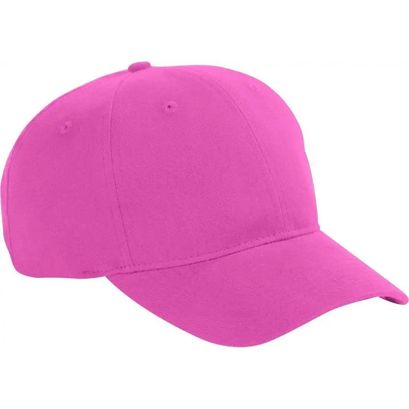 Big Accessories BX002 6-Panel Brushed Twill Structured Cap – Raspberry