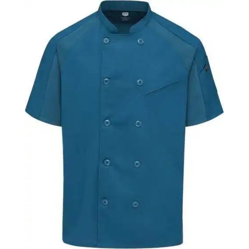 Chef Designs 052M Airflow Raglan Chef Coat – Teal Teal Mesh