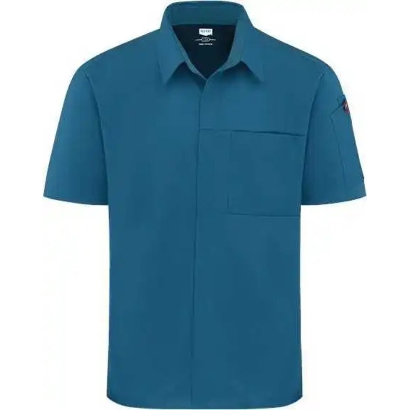 Chef Designs 502M Poplin Airflow Cook Shirt with OilBlok – Teal