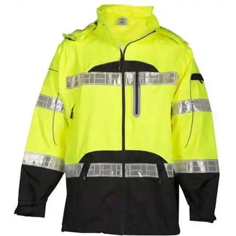 Kishigo RWJ106-107 Premium Black Series Rainwear Jacket – Lime