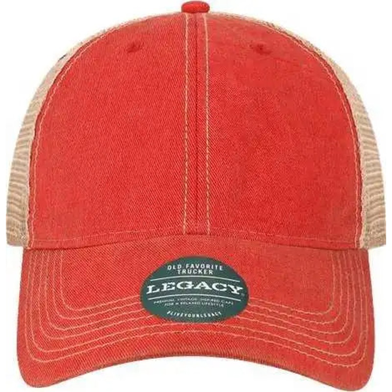 Legacy OFAY Youth Old Favorite Trucker Cap – Scarlet Red Khaki