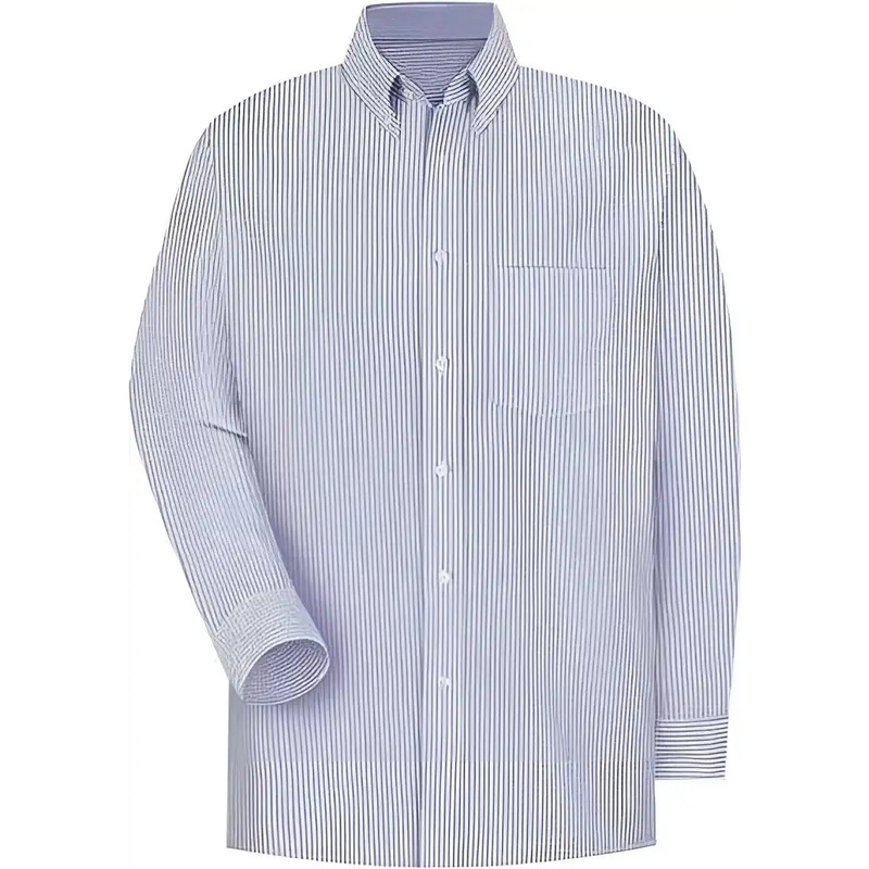 Red Kap SR70 Executive Oxford Long Sleeve Dress Shirt – BS-Blue White Stripe 33