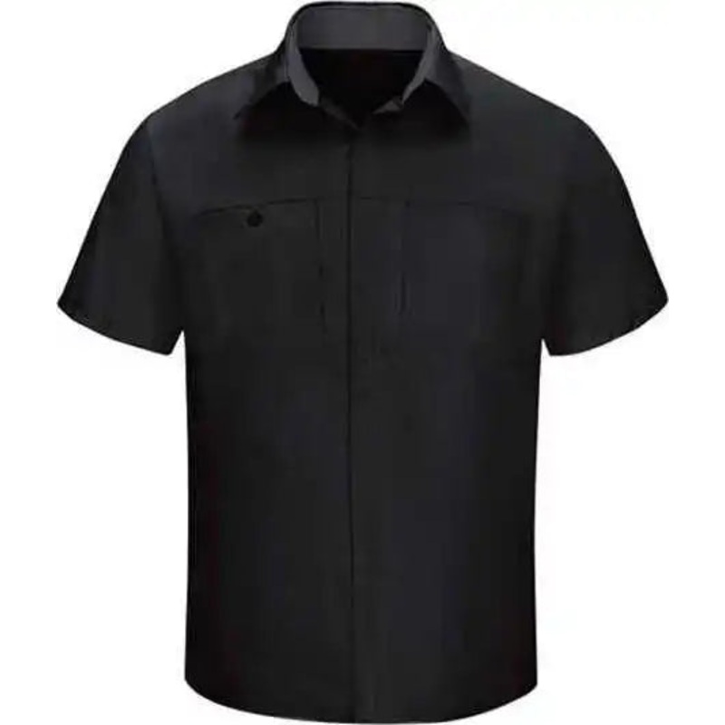 Red Kap SY42L Performance Plus Short Sleeve Shop Shirt with Oilblok Technology – Long Sizes – Black Charcoal