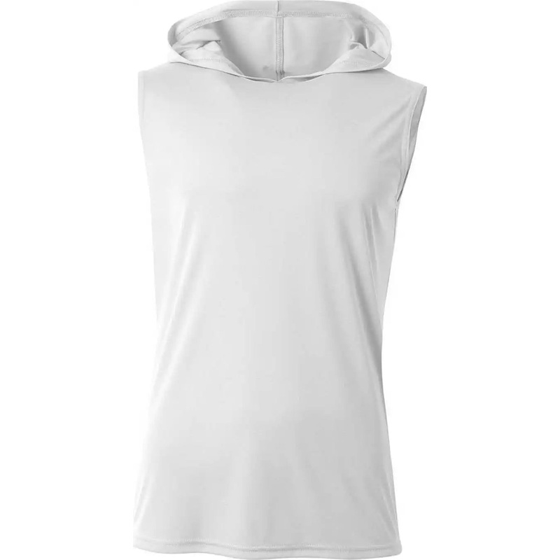 A4 NB3410 Youth Sleeveless Hooded T-Shirt – White