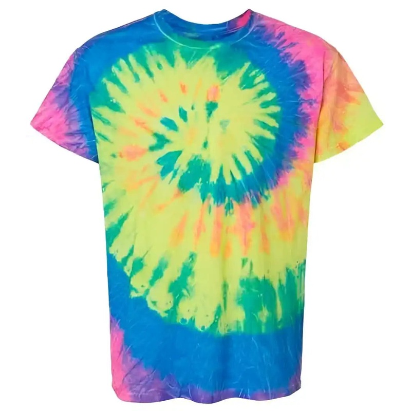 Colortone 1000Y Youth Multi-Color Tie-Dyed T-Shirt – Neon Rainbow