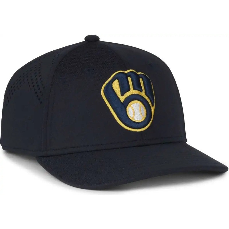 OC Sports MLB-650 Performance Snapback Baseball Cap – Milwaukee Brewers