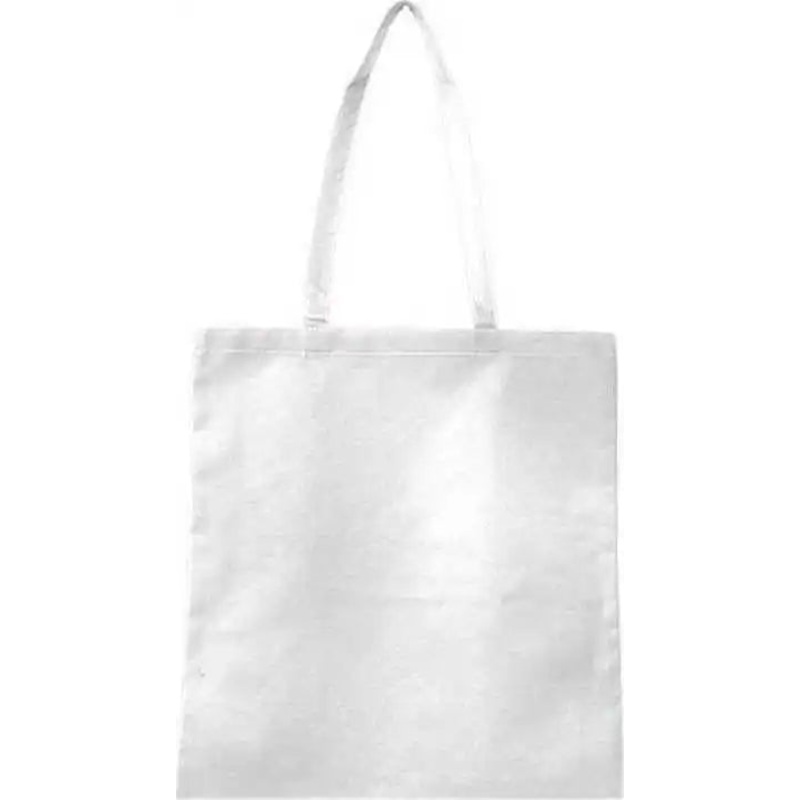 Q-Tees Q126300 Non-Woven Tote Bag – White