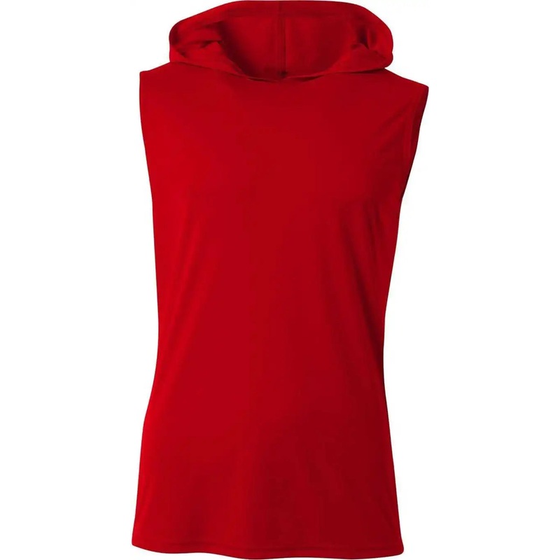 A4 NB3410 Youth Sleeveless Hooded T-Shirt – Scarlet
