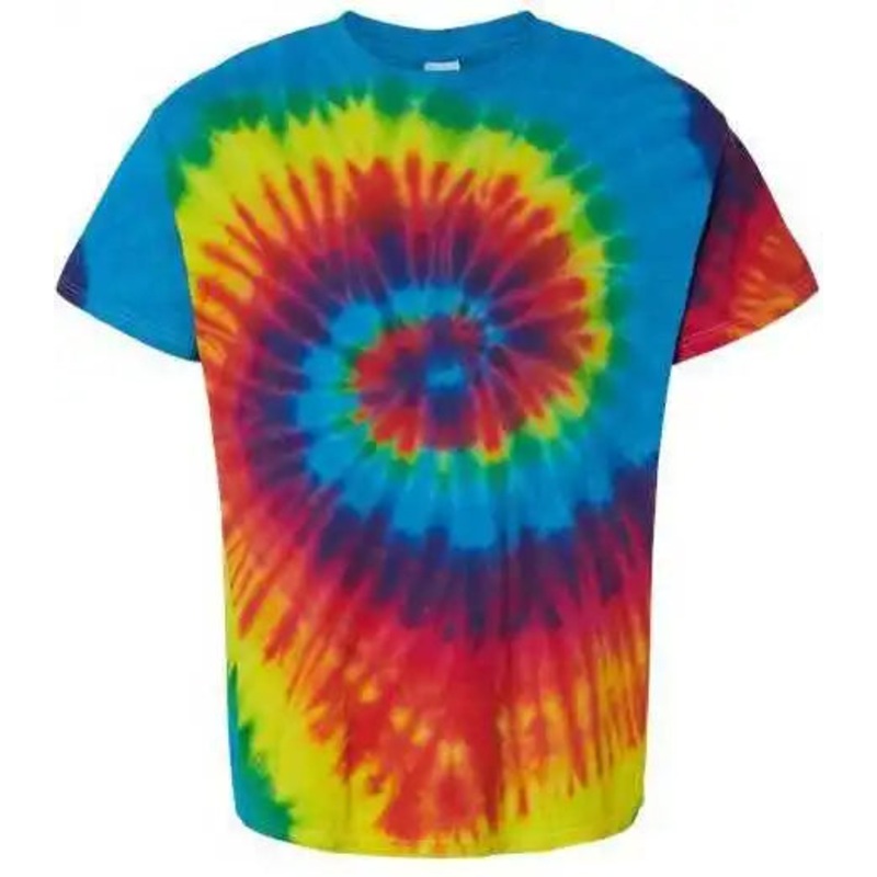 Colortone 1000Y Youth Multi-Color Tie-Dyed T-Shirt – Reactive Rainbow