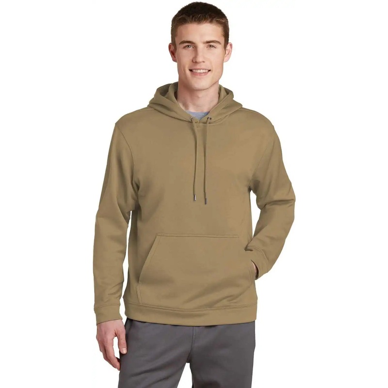 Sport-Tek F244 Sport-Wick Fleece Hooded Pullover – Coyote Brown