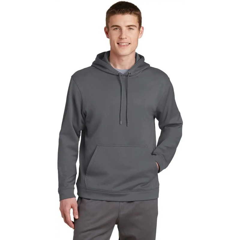 Sport-Tek F244 Sport-Wick Fleece Hooded Pullover – Dark Smoke Gray